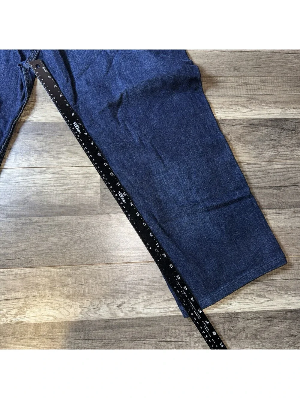 Levi’s 505 Jeans Men’s 42x25 Dark Blue Straight Leg Button Fly Custom Hem
